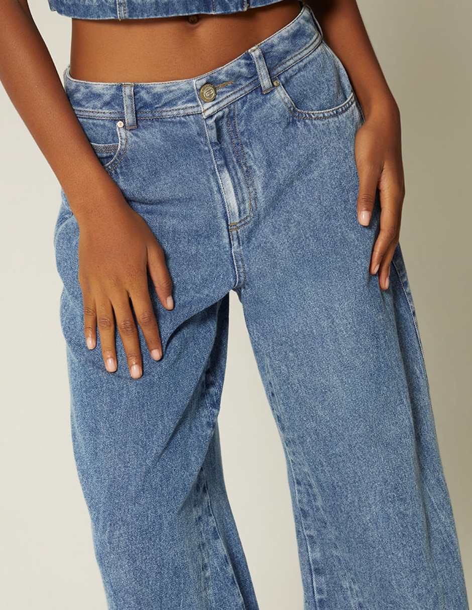 Jeans coulotte wide leg Studio F para mujer