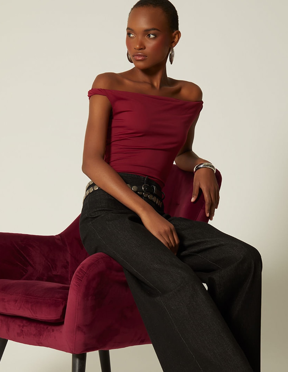 Jeans coulotte palazzo Studio F para mujer