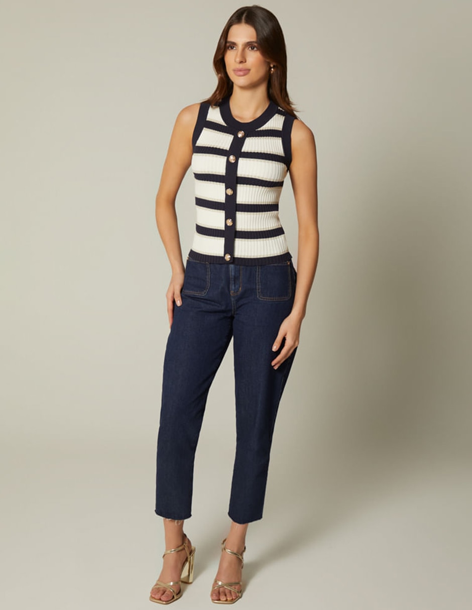 Jeans capri straight Studio F para mujer