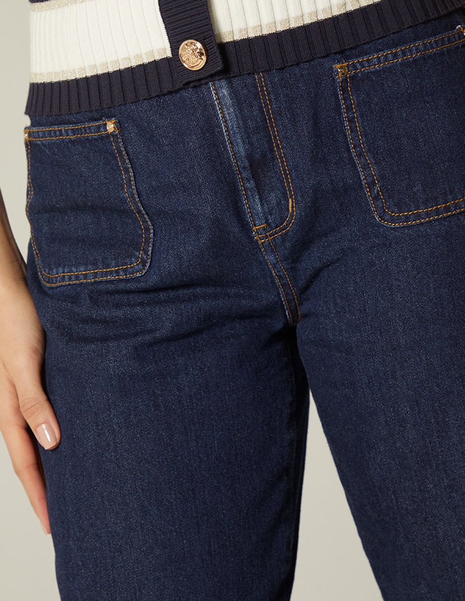 Jeans capri straight Studio F para mujer