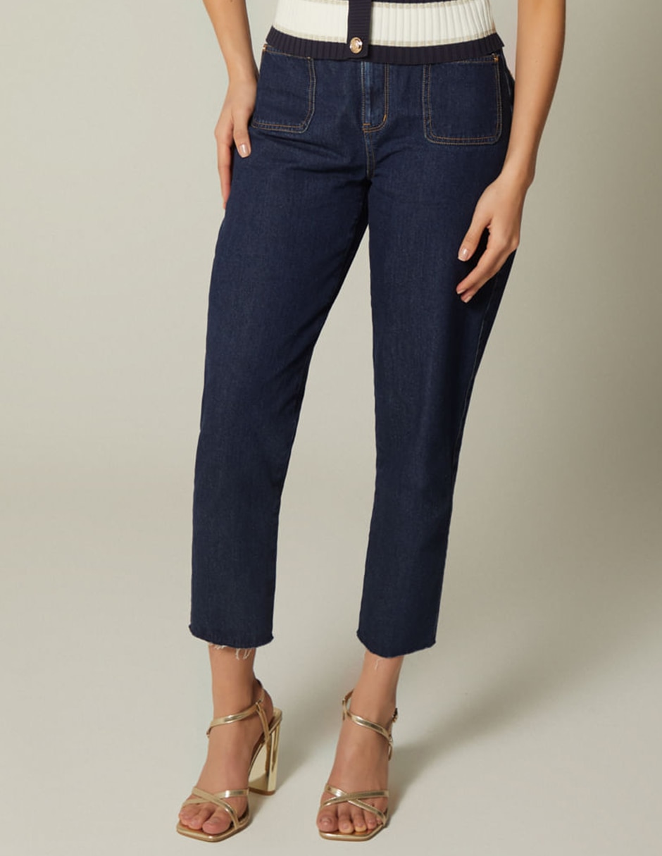 Jeans capri straight Studio F para mujer