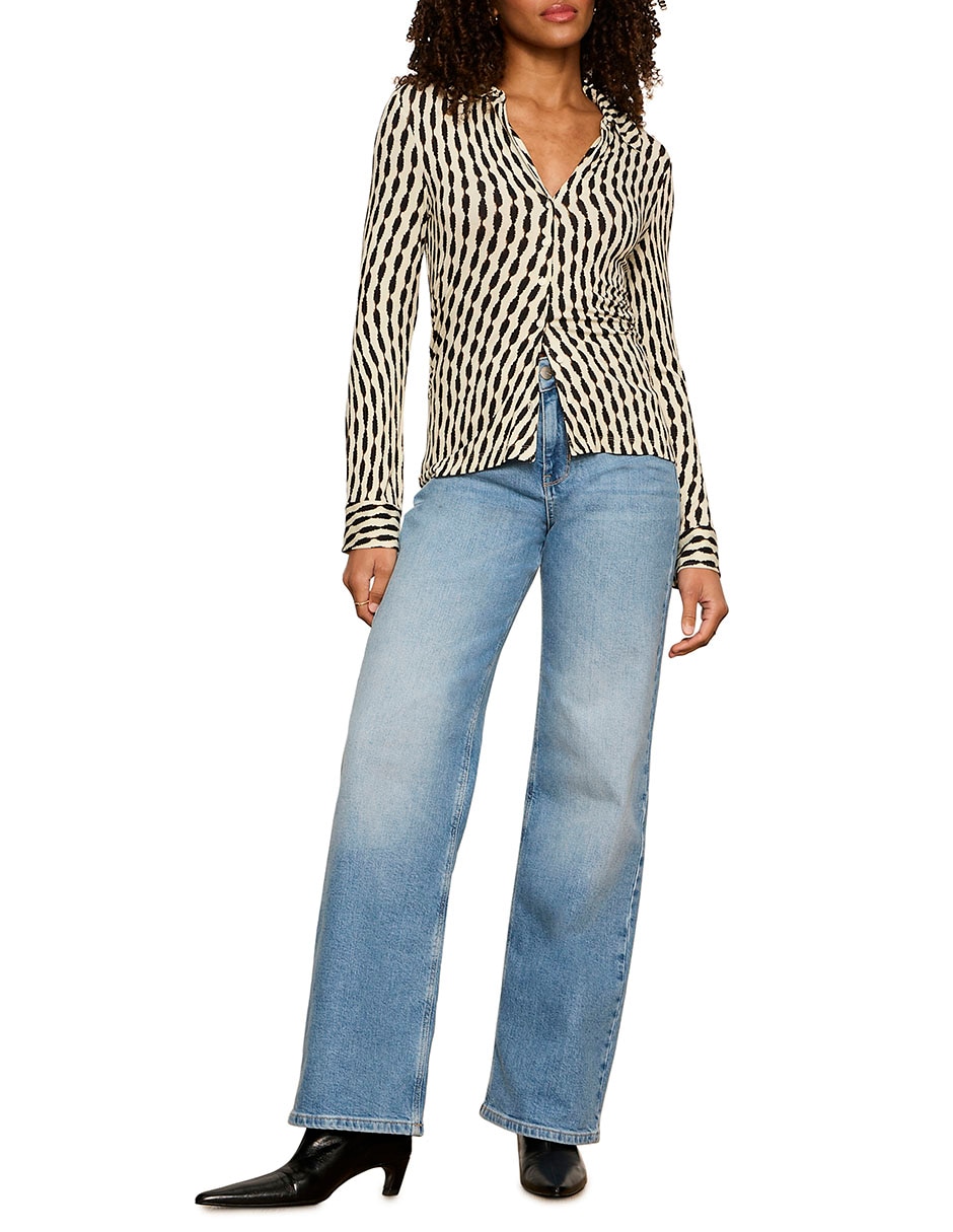 Blusa camisera manga larga para mujer 2