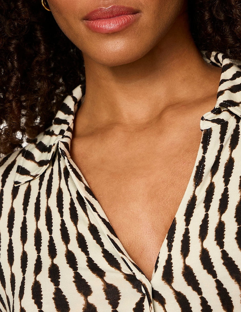 Blusa camisera manga larga para mujer 6