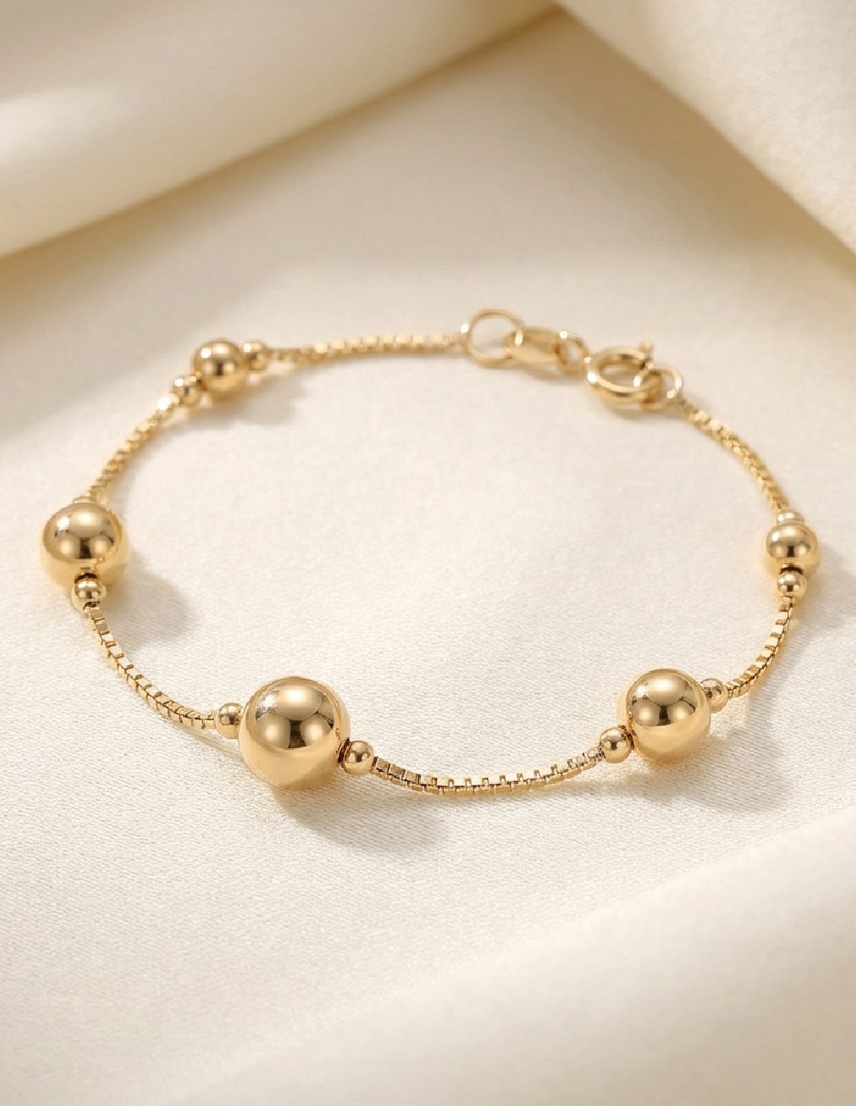 Pulsera de oro laminado 18 K