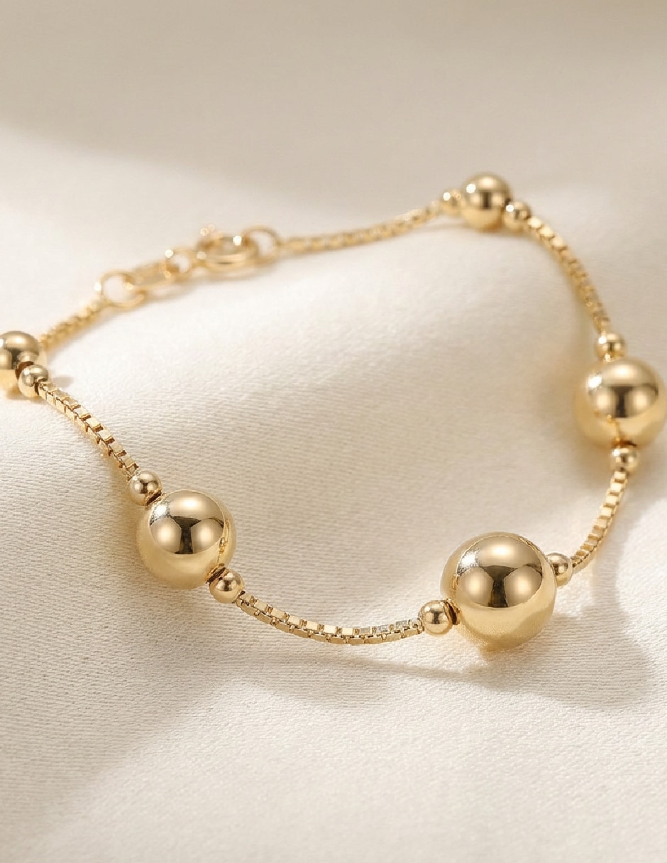Pulsera de oro laminado 18 K
