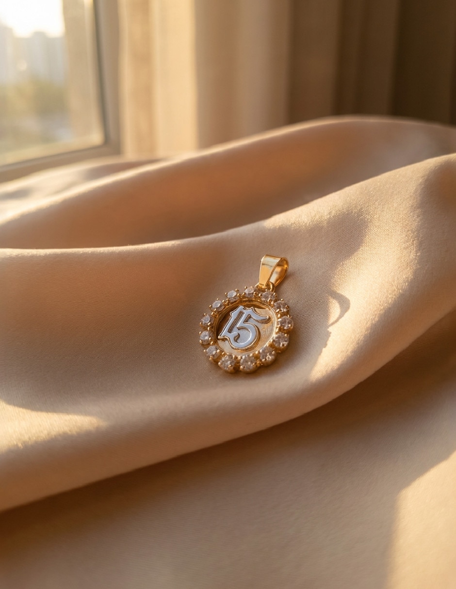Dije de Circular Genérica de Oro laminado 18 K