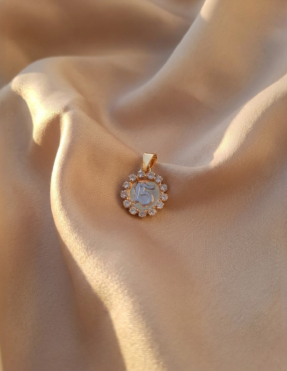 Dije de Circular Genérica de Oro laminado 18 K