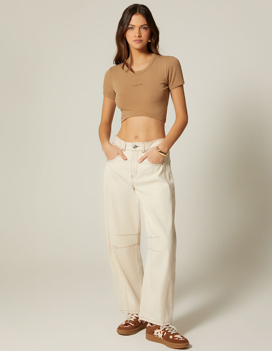 Jeans barrel Studio F para mujer
