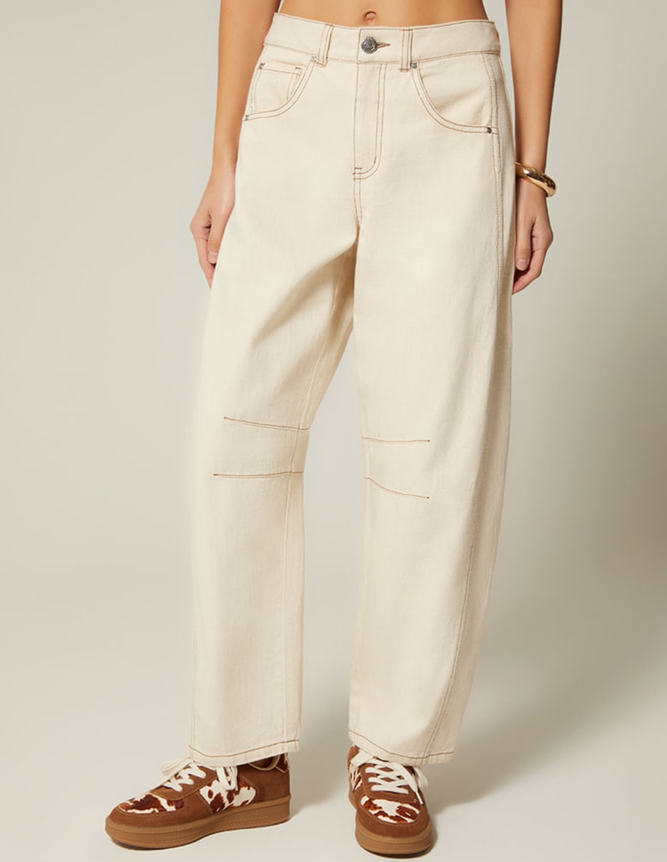 Jeans barrel para mujer