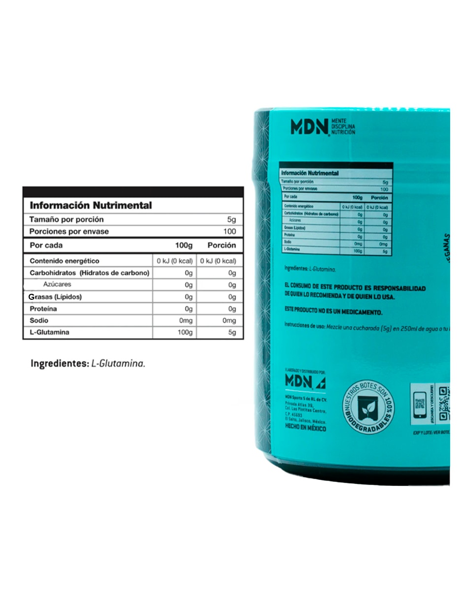 Glutamina mdn sports Mdn de 500 g