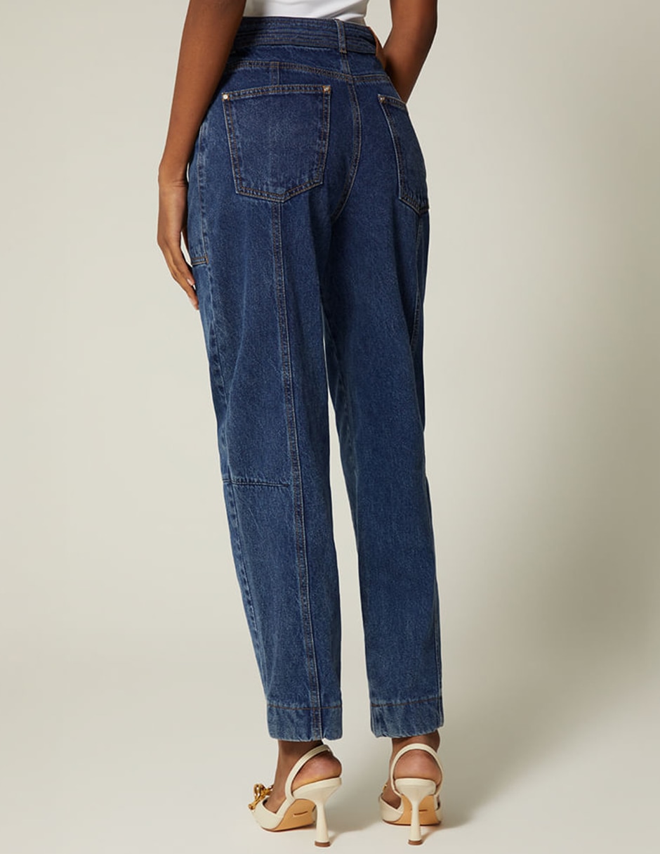 Jeans coulotte loose Studio F corte cintura para mujer