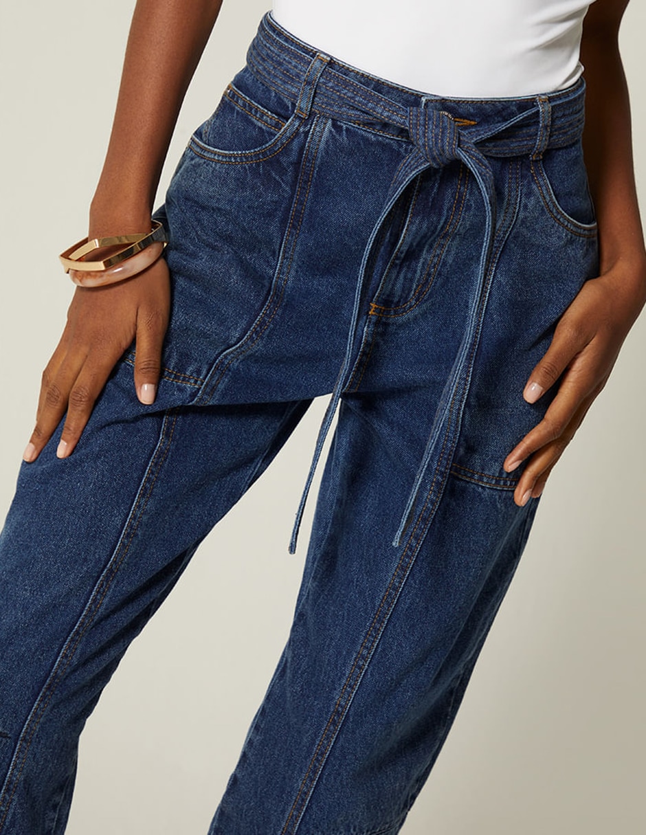 Jeans coulotte loose Studio F corte cintura para mujer