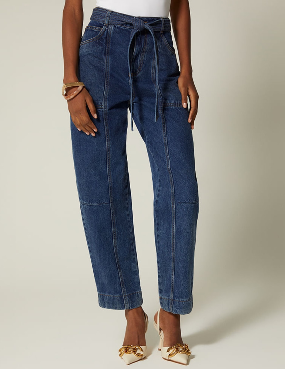 Jeans coulotte loose Studio F corte cintura para mujer
