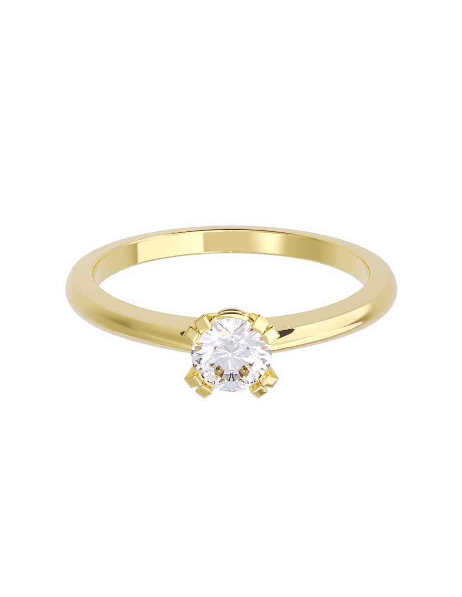 Anillo de compromiso de oro 10 K Diamante