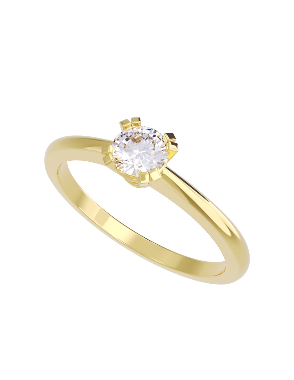 Anillo de compromiso de oro 10 K Fonelli Diamante