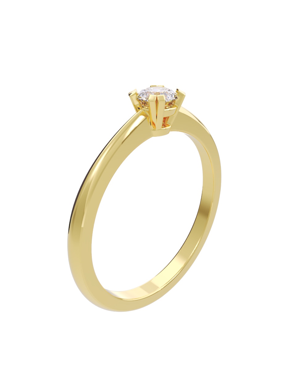 Anillo de compromiso de oro 10 K Fonelli Diamante