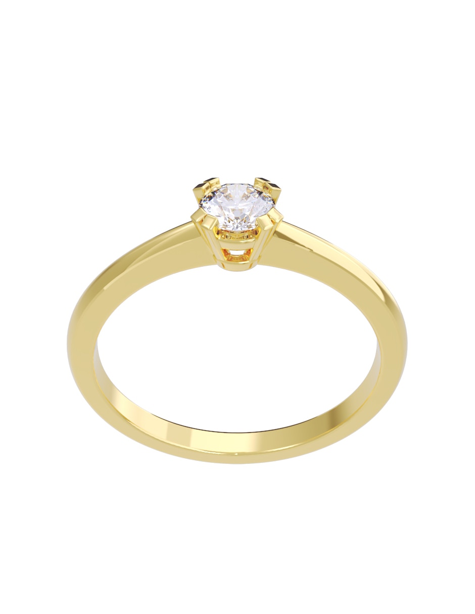Anillo de compromiso de oro 10 K Fonelli Diamante