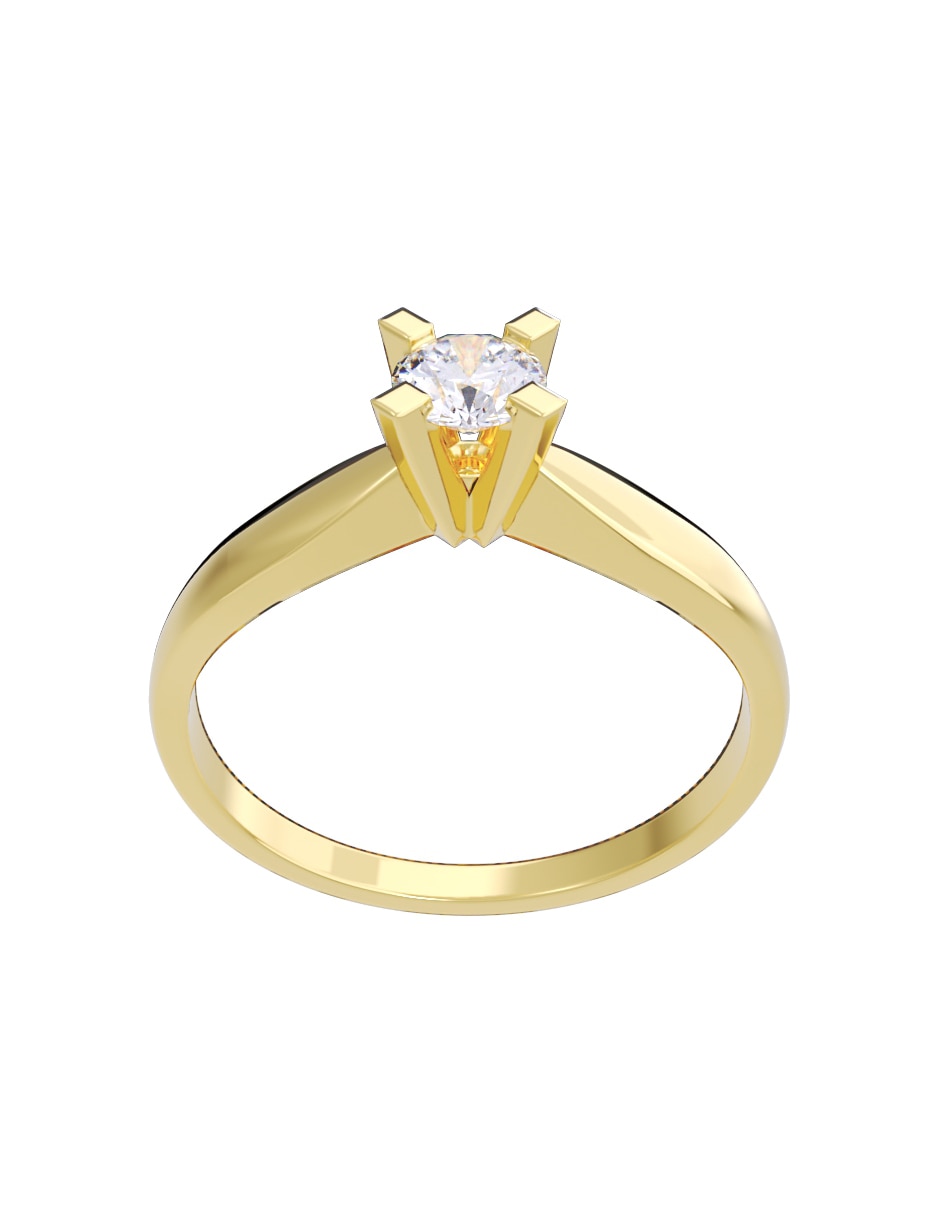Anillo de compromiso de oro 14 K Fonelli diamante
