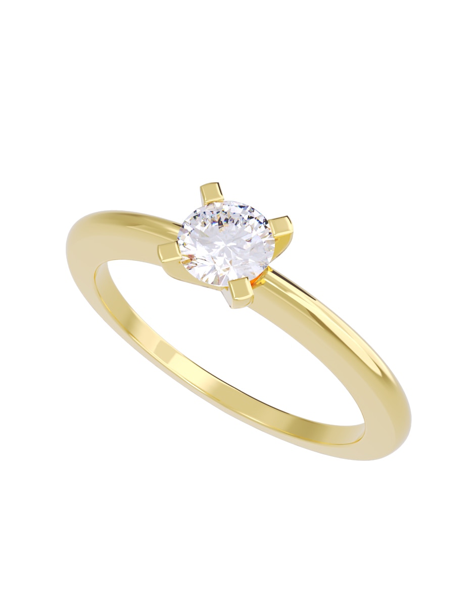 Anillo de compromiso de oro 14 K Fonelli diamante