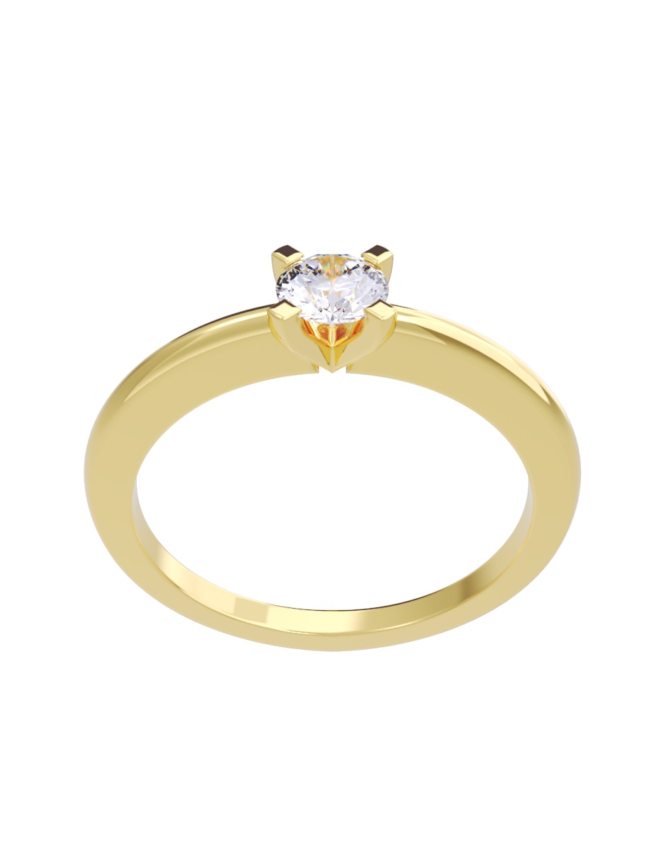 Anillo de compromiso de oro 14 K Fonelli diamante