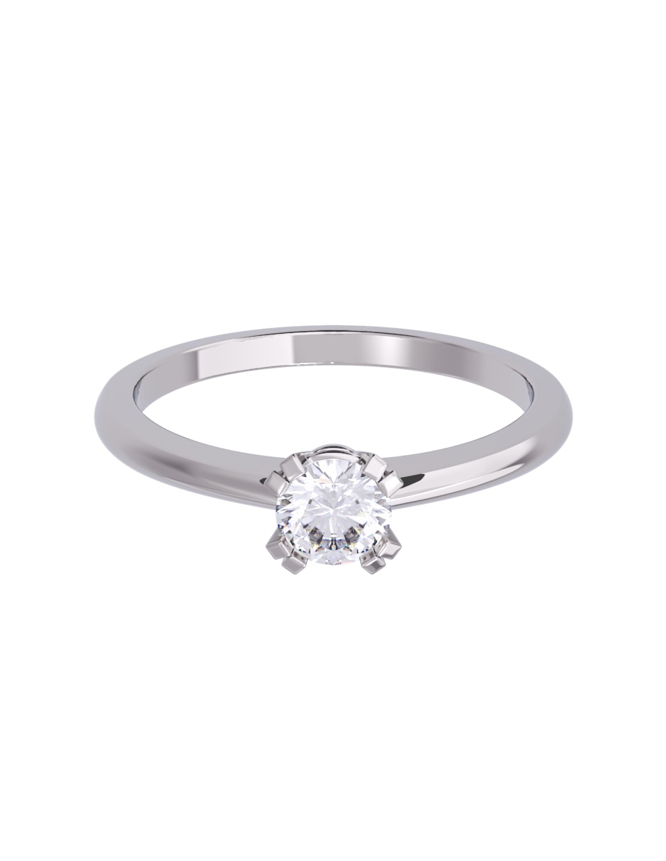 Anillo de compromiso de oro 10 K Diamante 1