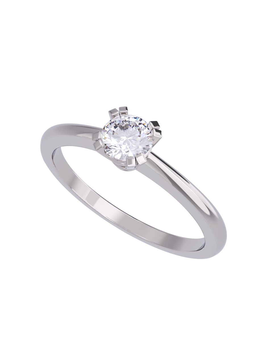 Anillo de compromiso de oro 10 K Diamante 2