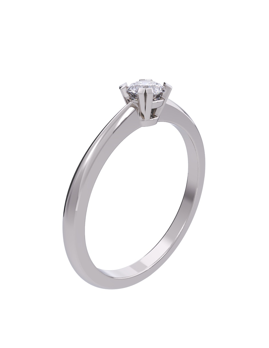 Anillo de compromiso de oro 10 K Diamante 3