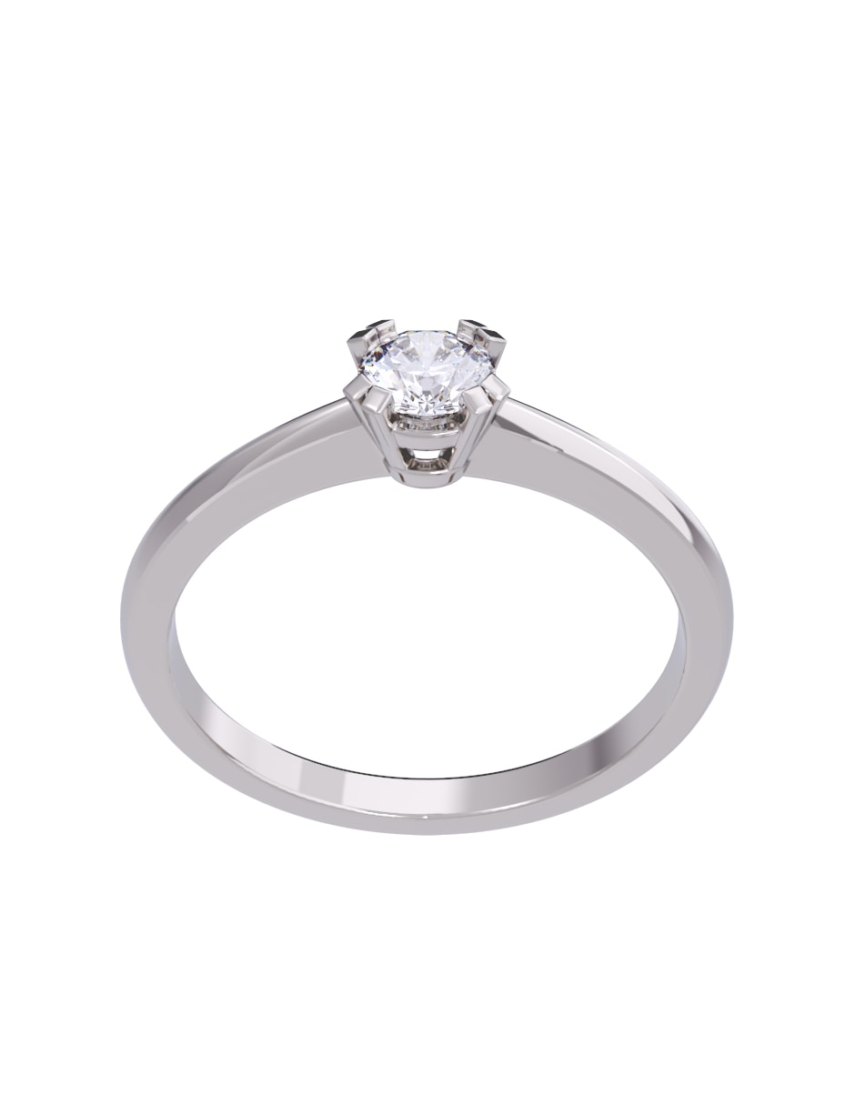 Anillo de compromiso de oro 10 K Diamante 4