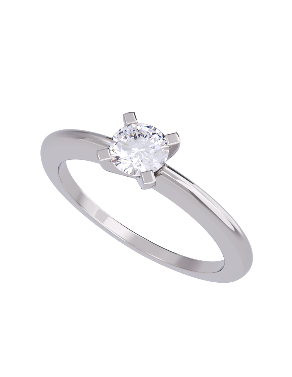 Anillo de compromiso de oro 10 K Diamante 2