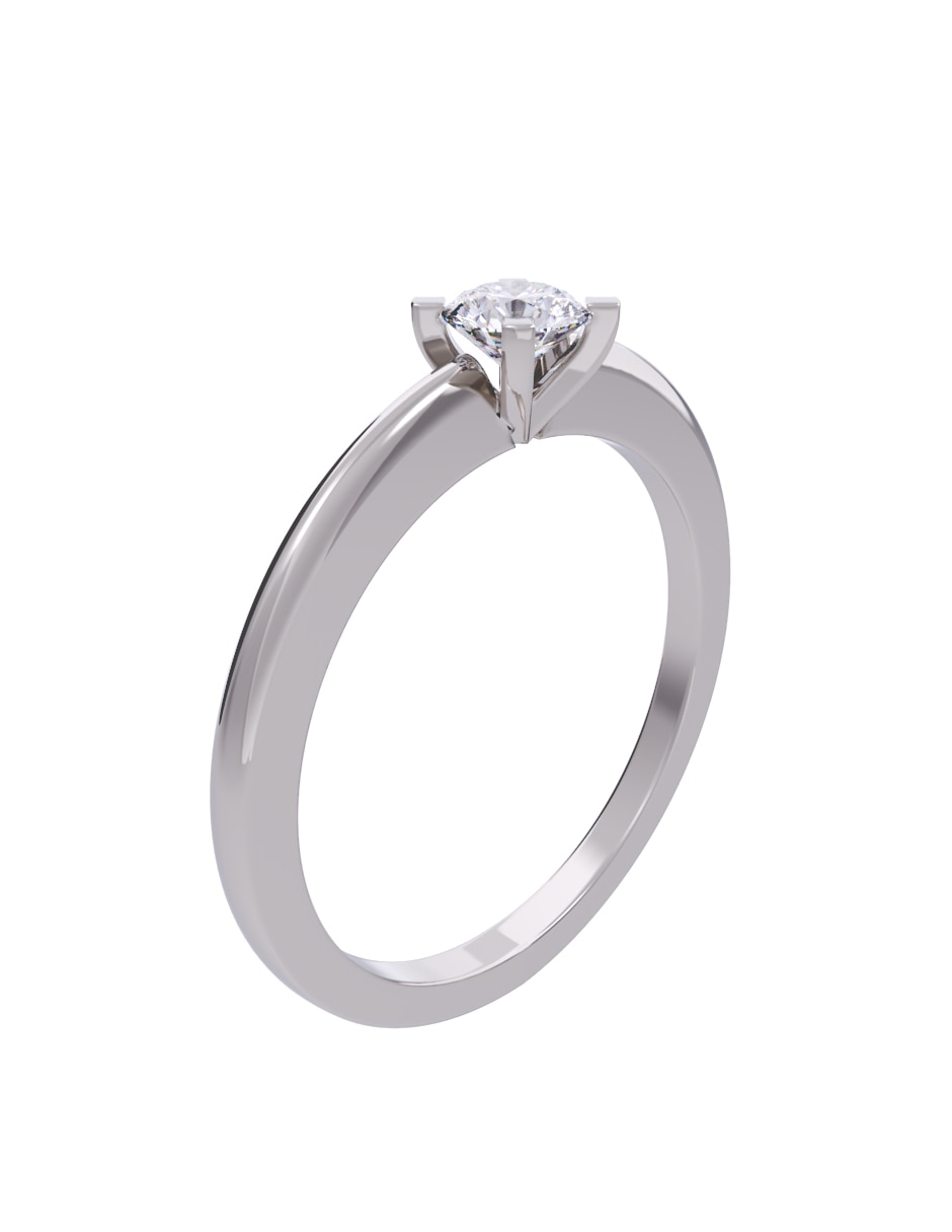 Anillo de compromiso de oro 10 K Diamante 3