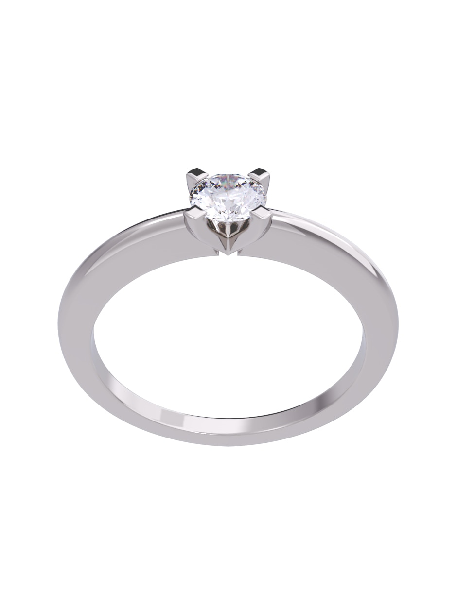 Anillo de compromiso de oro 10 K Diamante 4
