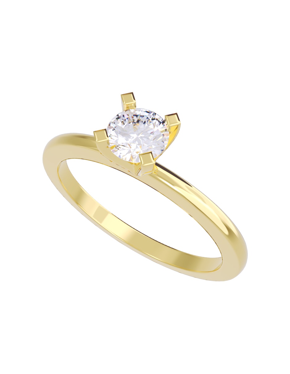 Anillo de compromiso de oro 14 K Fonelli diamante