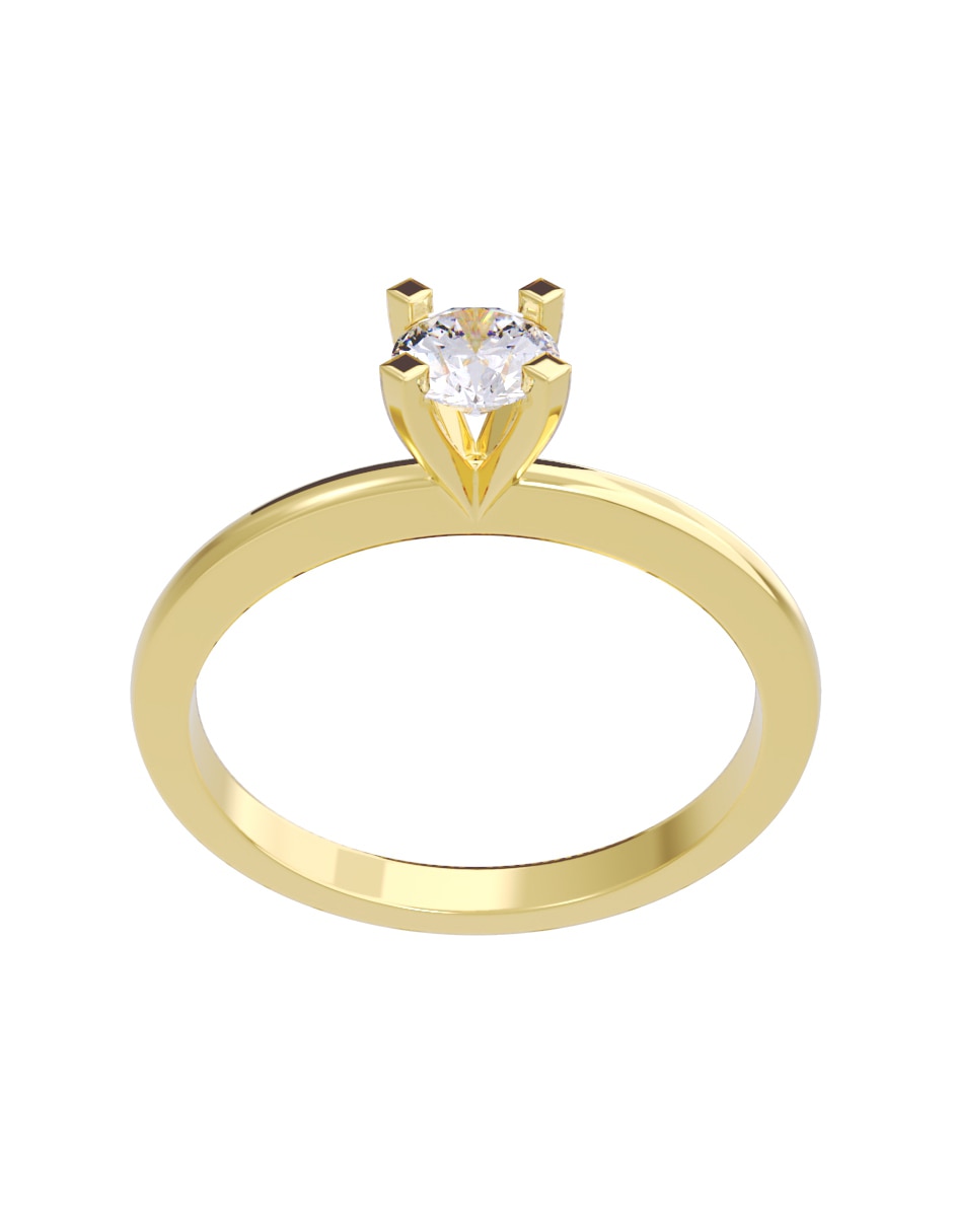 Anillo de compromiso de oro 14 K Fonelli diamante