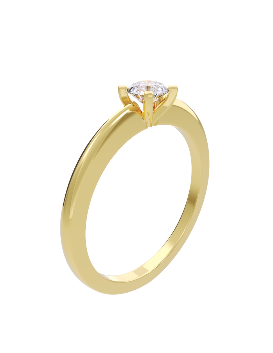 Anillo de compromiso de oro 10 K Fonelli Diamante