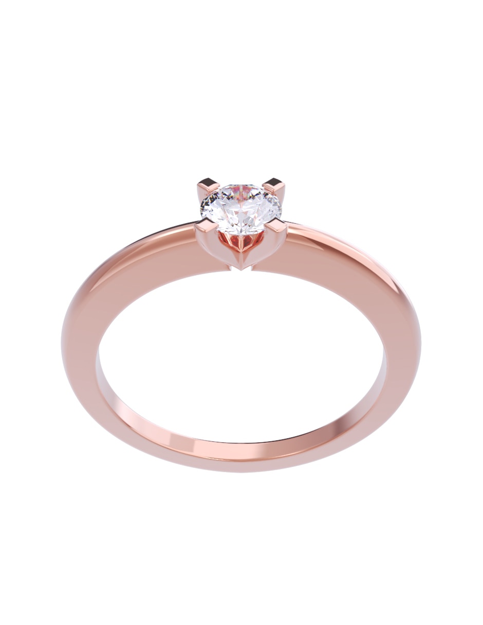 Anillo de compromiso de oro 10 K Diamante 2