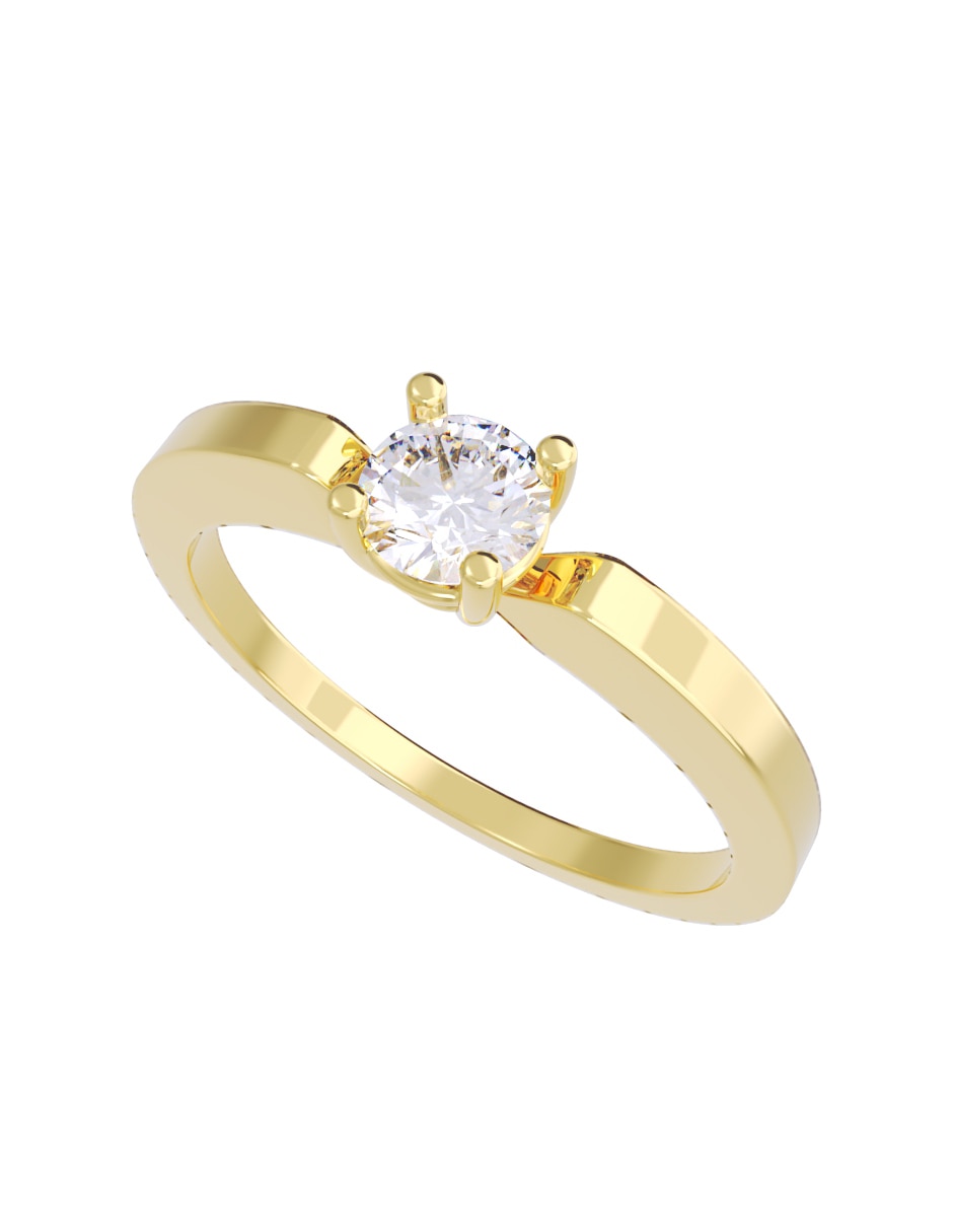 Anillo de compromiso de oro 14 K Fonelli diamante