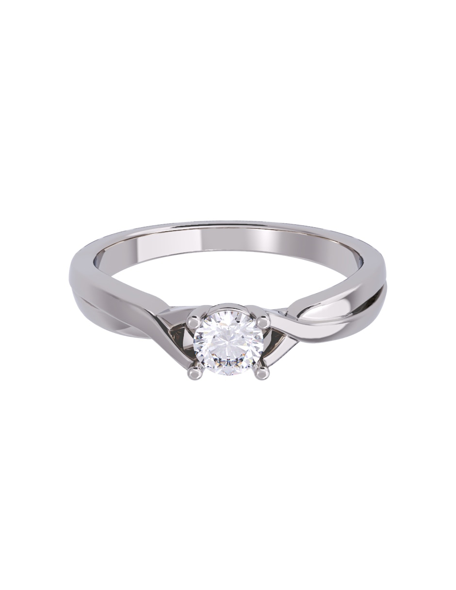 Anillo de compromiso de oro 10 K Diamante 1