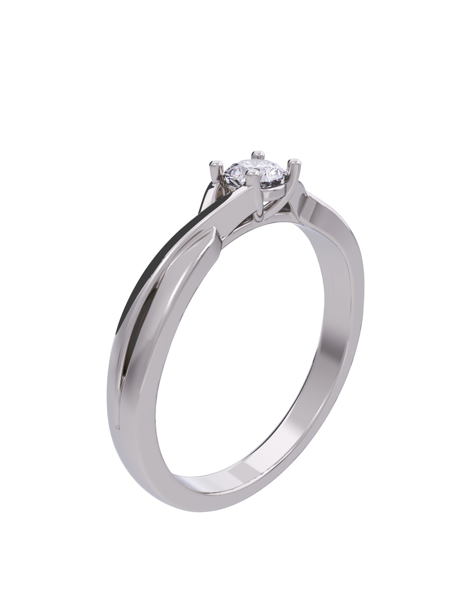 Anillo de compromiso de oro 10 K Diamante 3