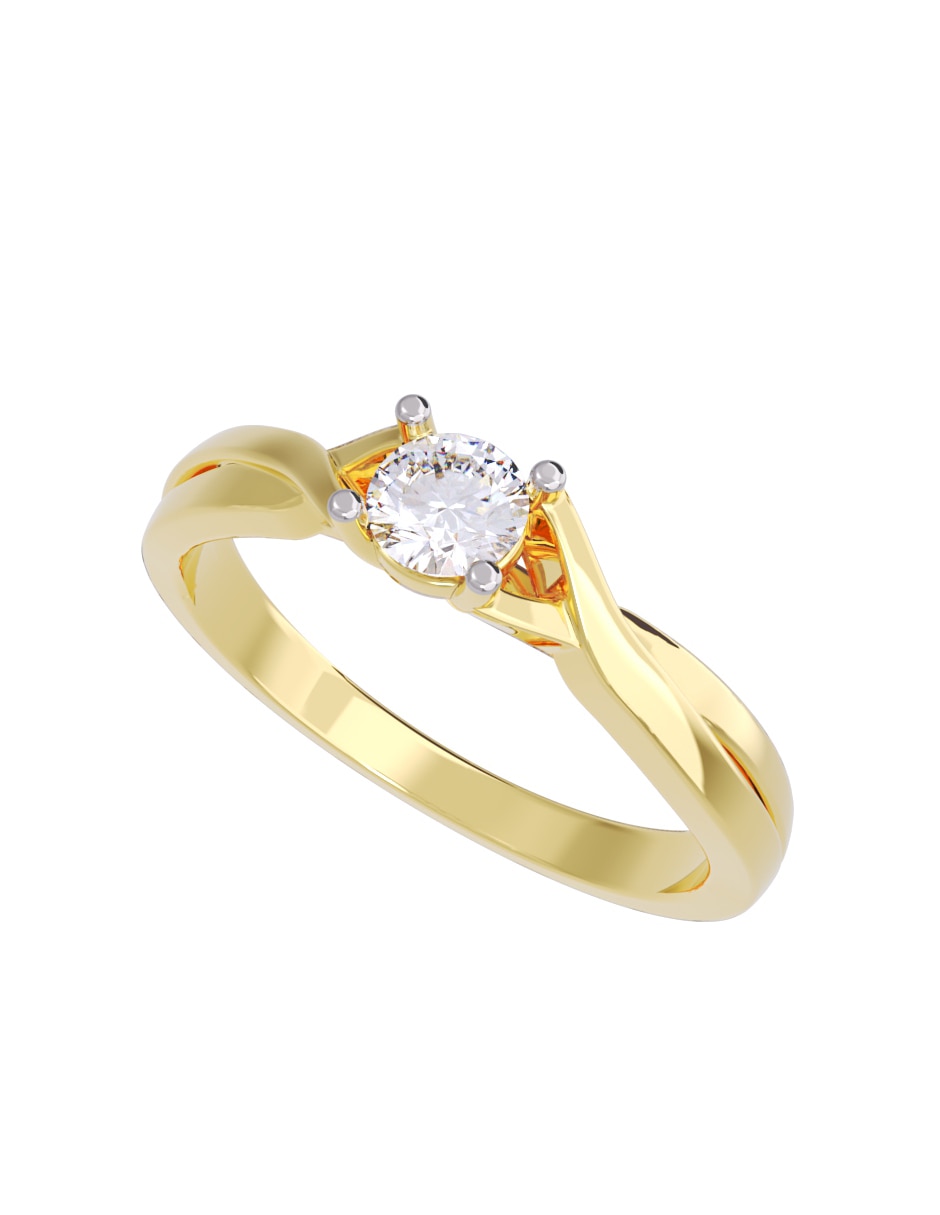 Anillo de compromiso de oro 10 K Fonelli Diamante