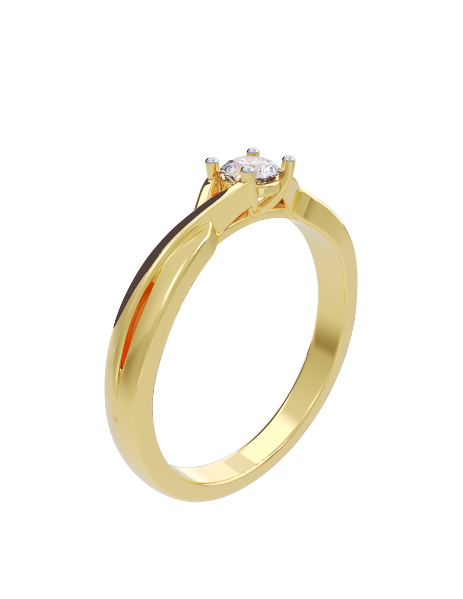 Anillo de compromiso de oro 10 K Fonelli Diamante
