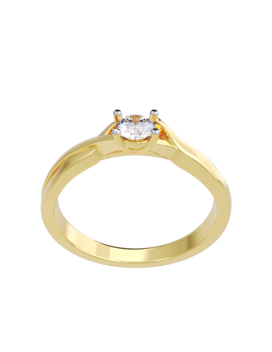 Anillo de compromiso de oro 10 K Fonelli Diamante
