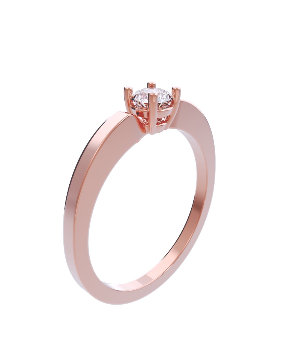 Anillo de compromiso 10 k Diamantes Fonelli diamante 3