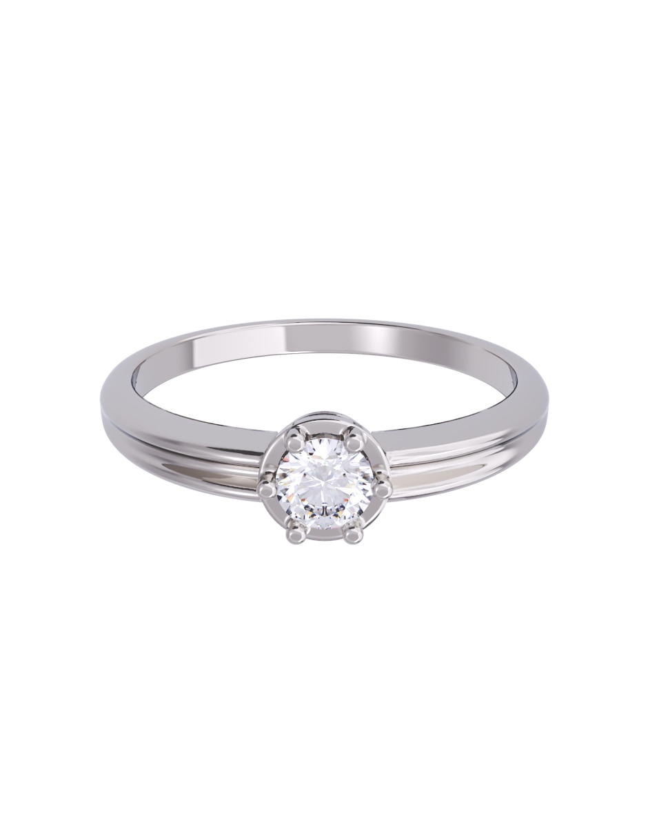 Anillo de compromiso de oro 14 K diamante Anillo de compromiso de oro 14 K diamante
