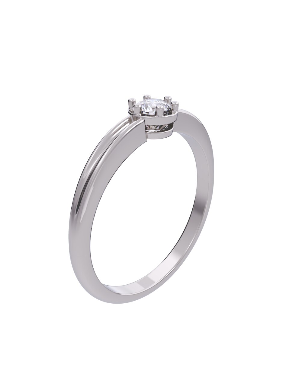 Anillo de compromiso 14 k Diamantes Fonelli diamante 3