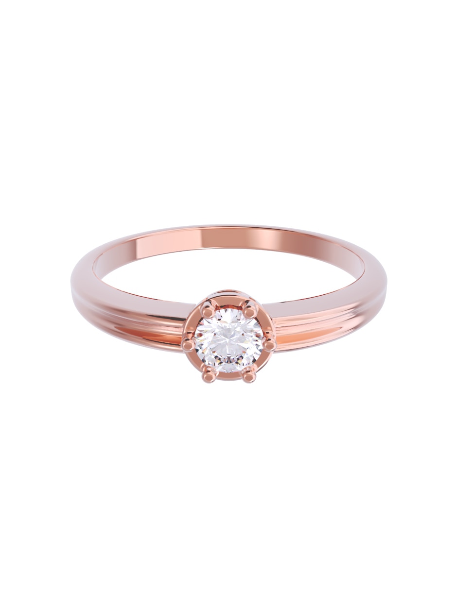 Anillo de compromiso de oro 14 K diamante Anillo de compromiso de oro 14 K diamante