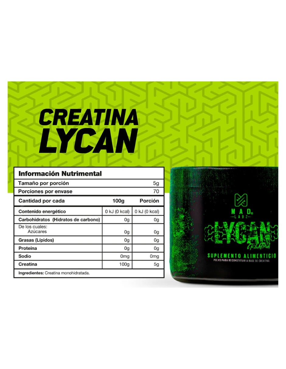 Creatina Lycan Mad Labz 2