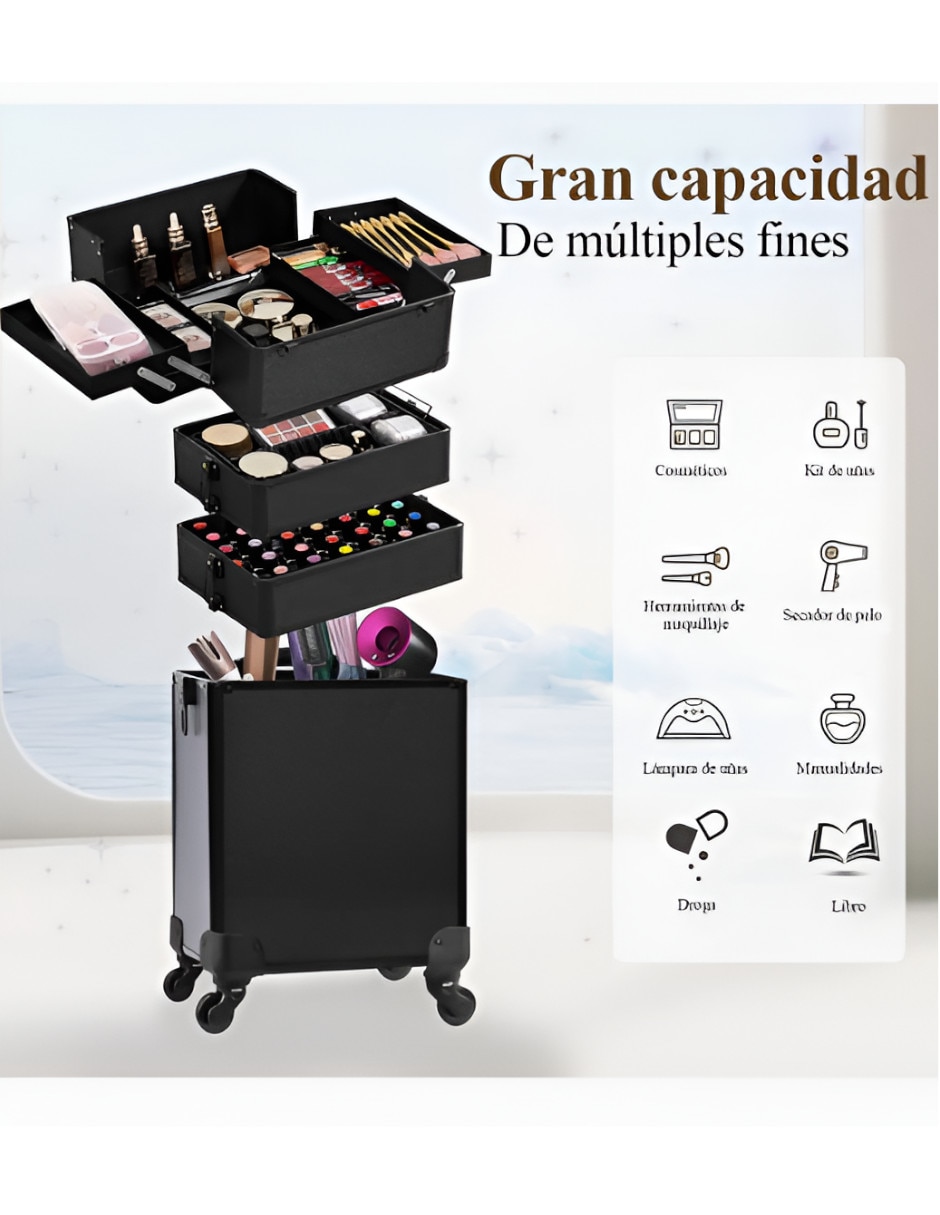 Set cosmetiquera para maquillaje 4 piezas para mujer 3