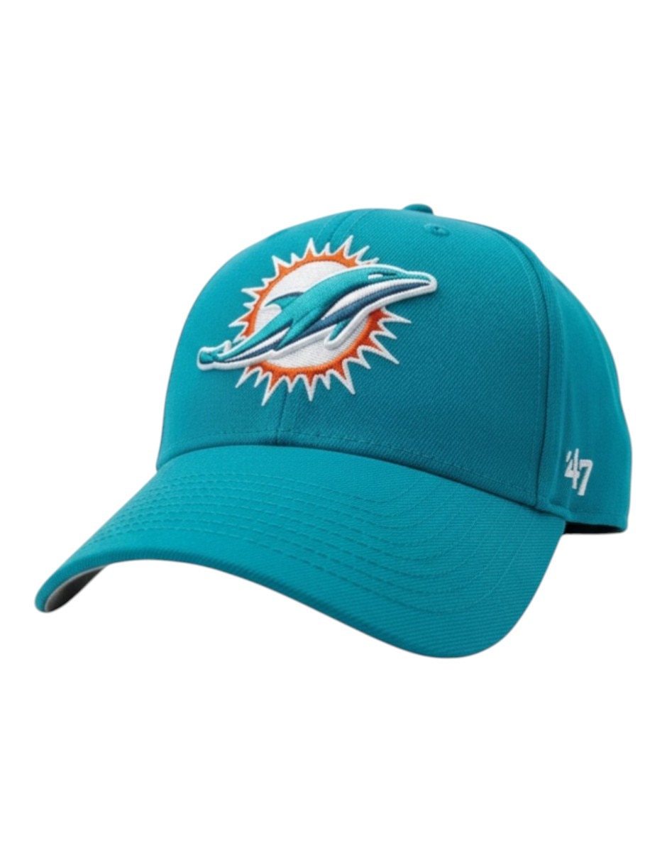 Gorra visera curva velcro casual NFL MVP Dolphins Miami unisex