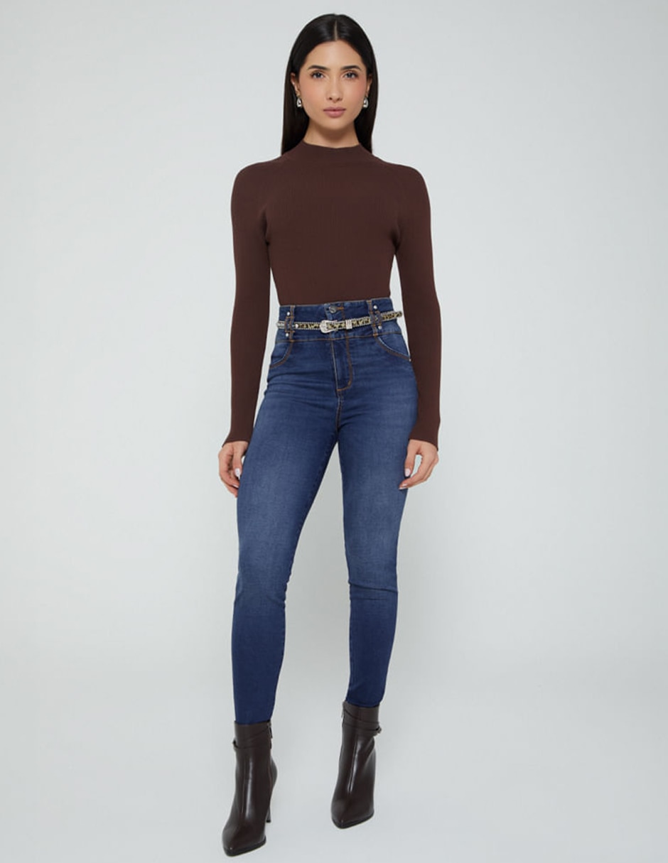 Jeans ultra slim Callao corte cintura alta para mujer 3
