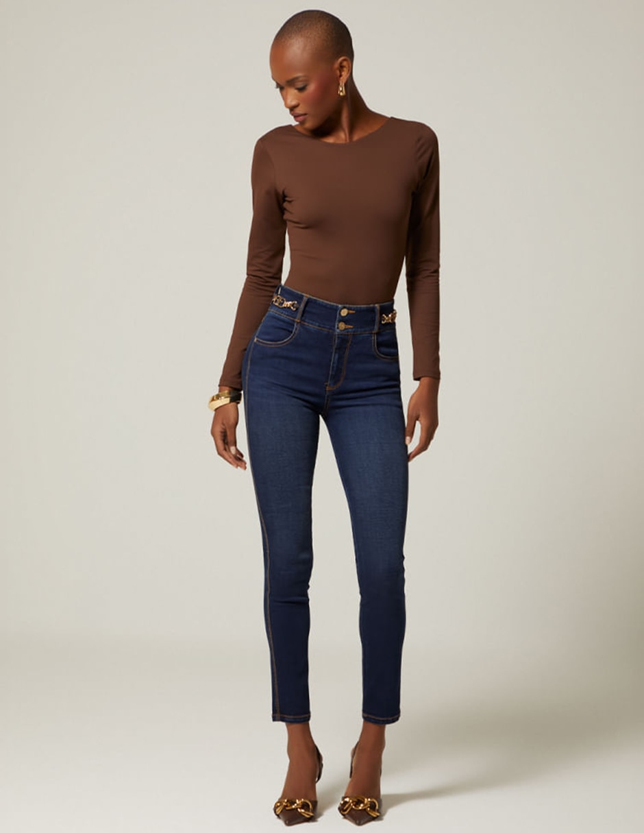 Jeans capri ultra slim Studio F para mujer